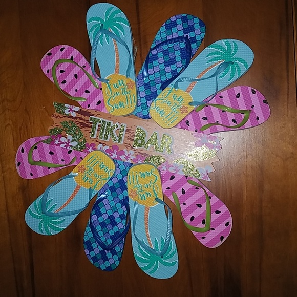 Other - TIKI BAR FLIP FLOP WREATH HANDMADE